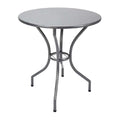 Technische titel: "Ronde Aluminium Tafel met Stalen Poten - Duurzaam en Lichtgewicht"